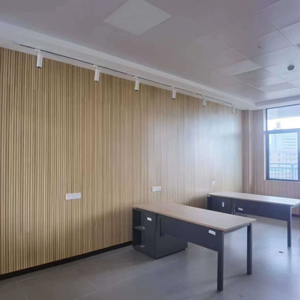 School sound-absorbing panel installation